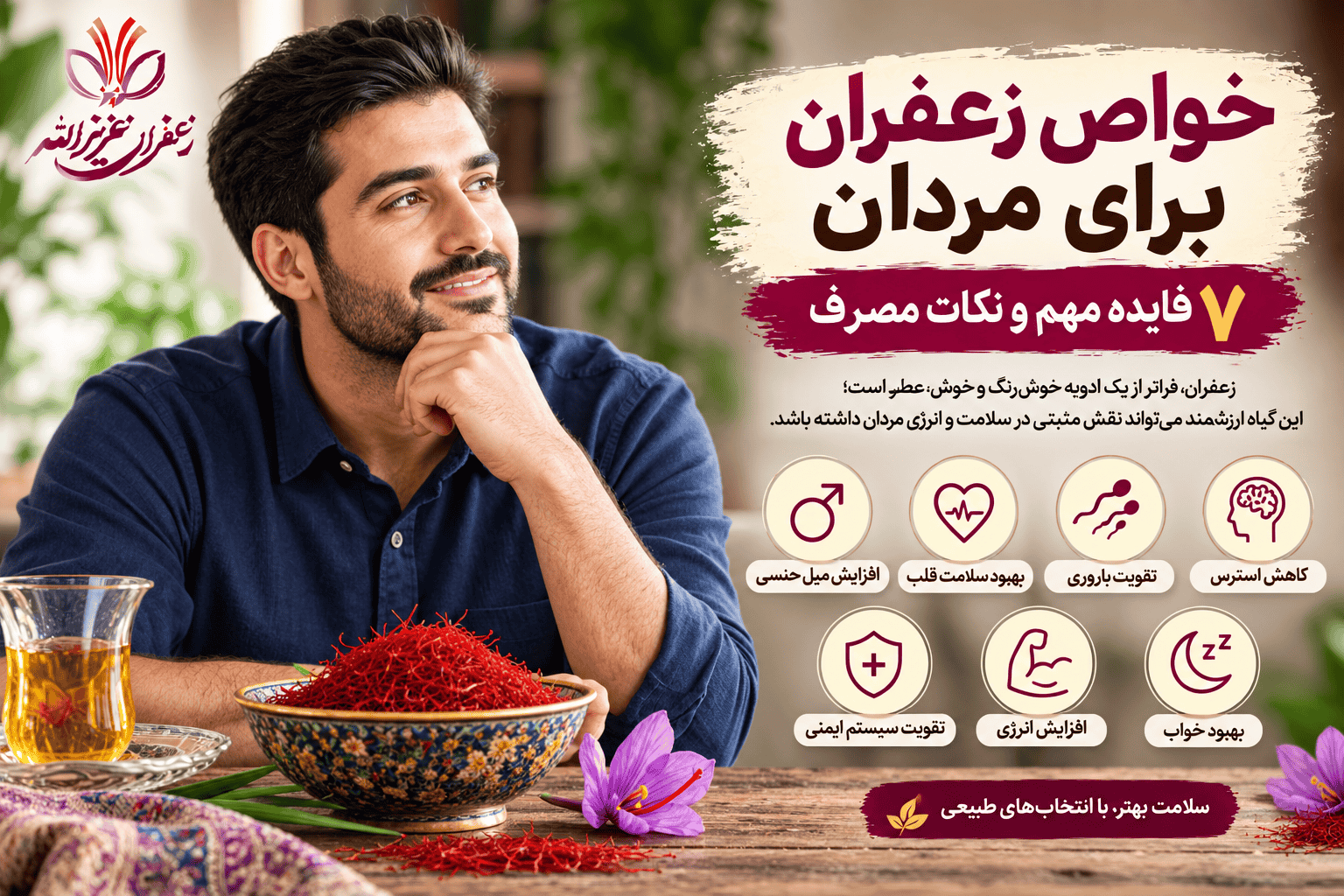خواص زعفران برای مردان