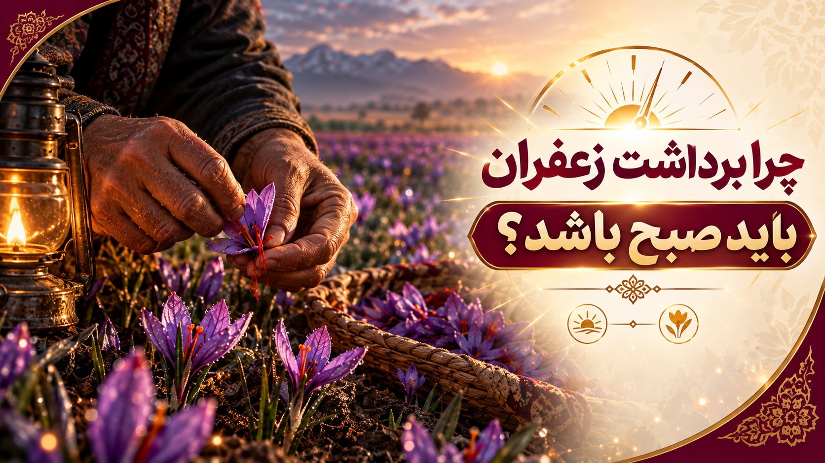 چرا زعفران را صبح زود برداشت می‌کنند؟