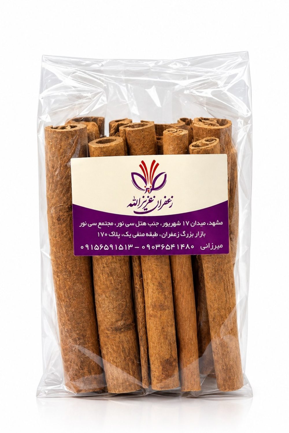دارچین چوبی ۱۰۰ گرمی در بسته‌بندی شفاف بهداشتی با چوب‌های درشت و معطر